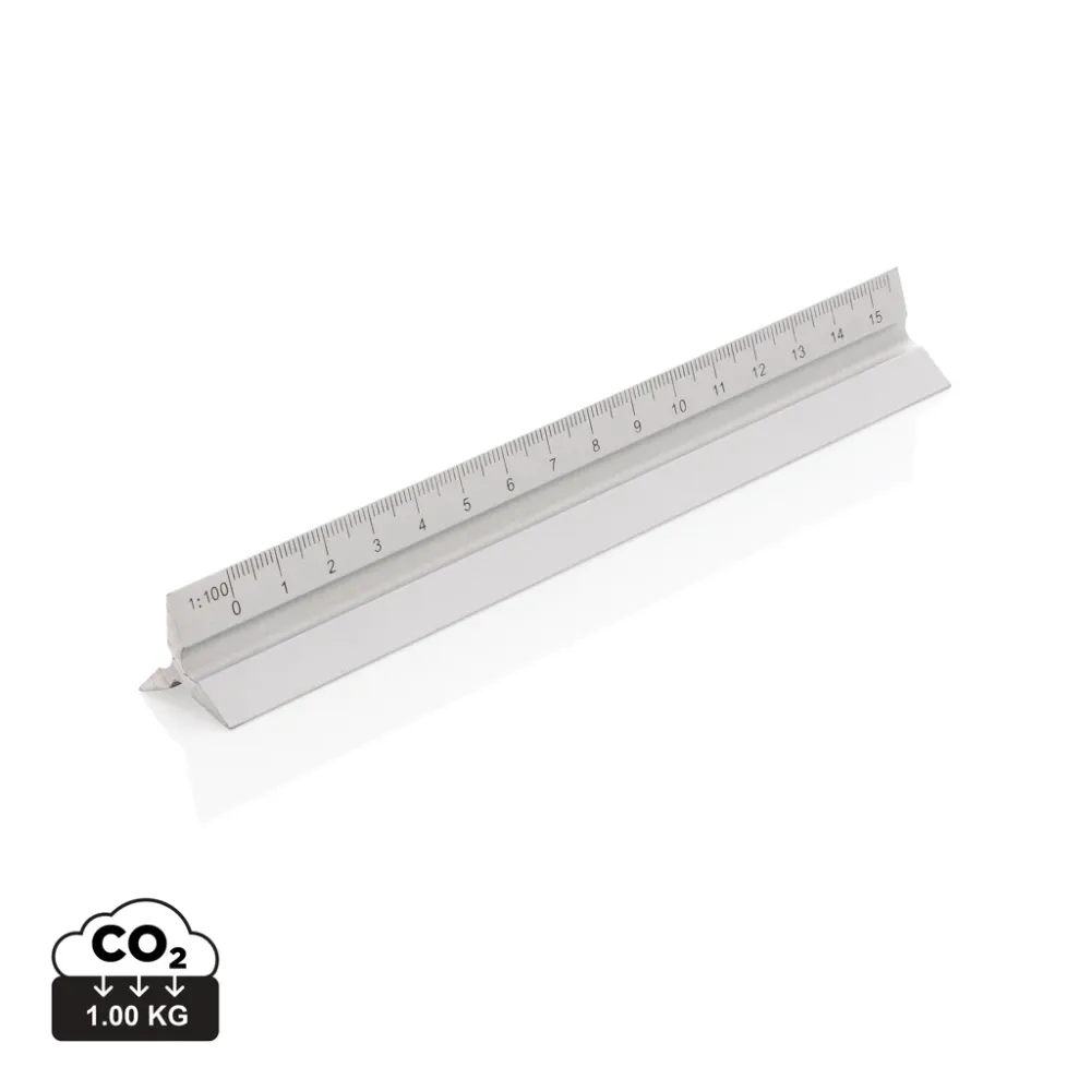 15cm alumiininen kolmionmuotoinen viivain
