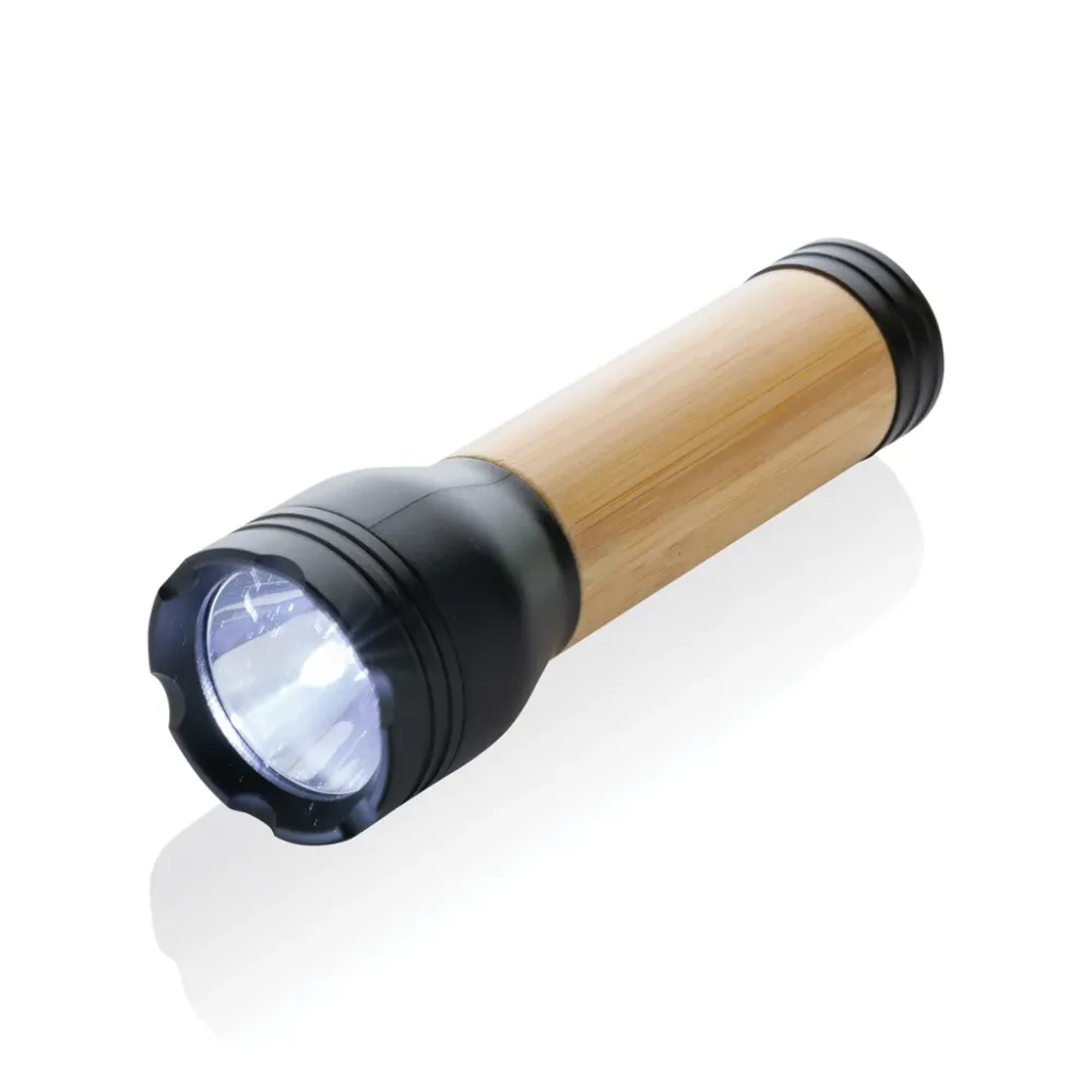 Lucid 3W taskulamppu RCS muovista ja bambusta
