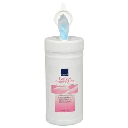 ABENA desinfektioliina pinnoille 72% 20x20cm purkissa 150kpl, 9,50€ purkki