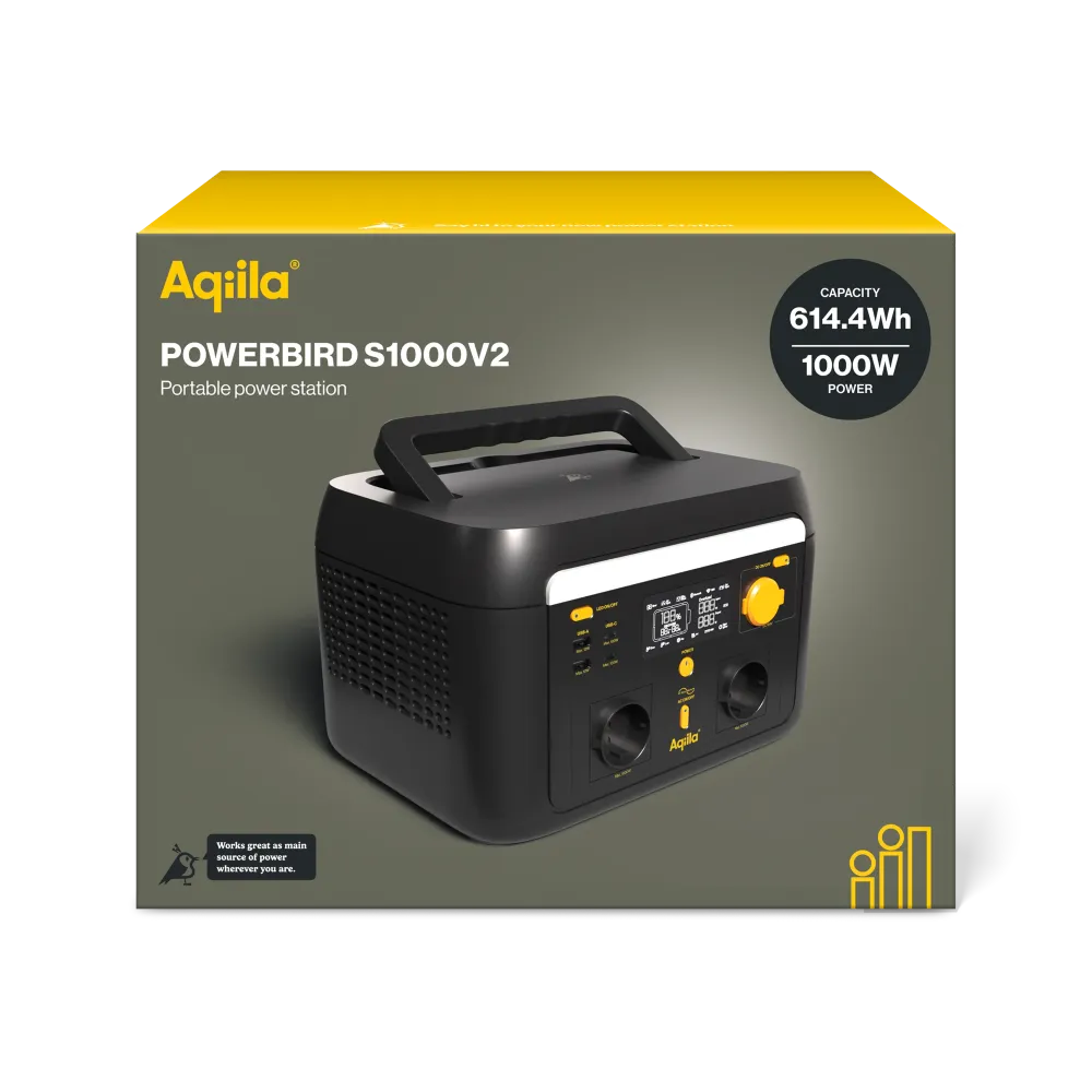 Aqiila Powerbird S1000v2 – kannettava virtapiste 1000 W