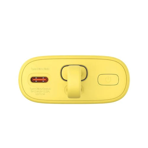Baseus Popsicle 5200 mAh 20 W, Lightning- ja USB-C-kaapeli - Keltainen-Roosa