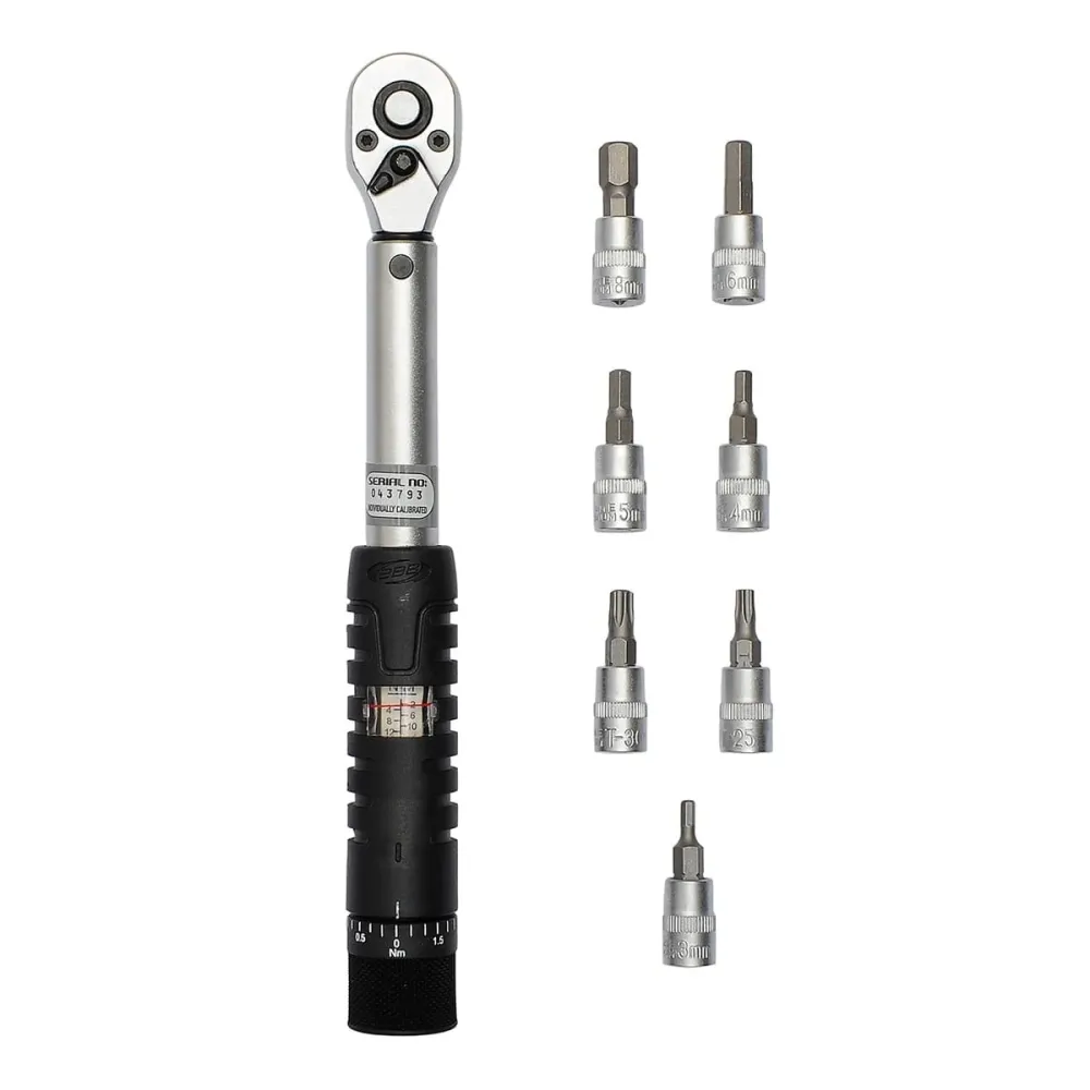 BBB TORQUESET 7-piikkinen momenttiavain (2-14 Nm) BTL-73