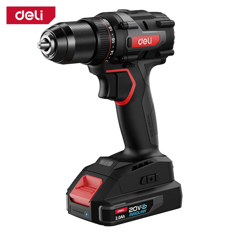 Deli Tools 20V akkuporakone 70Nm (sisältää 2*2,0Ah akut sekä laturin)