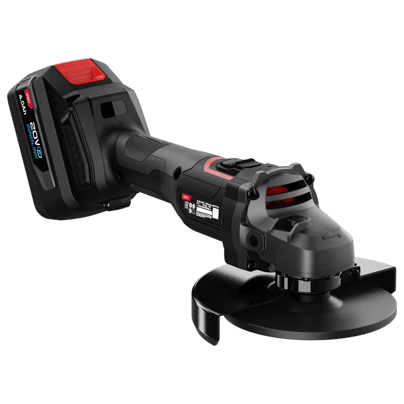 Deli Tools 20V kulmahiomakone 125mm (sisältää 2*4,0Ah akut sekä laturin)