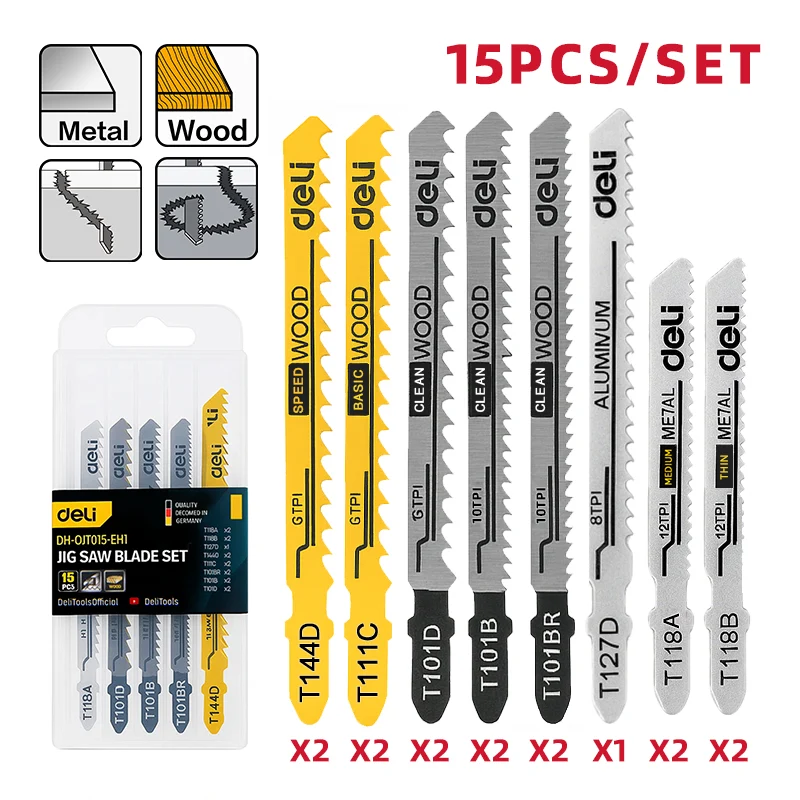 Deli Tools pistosahanterä 15 kpl