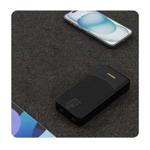 Dudao K10Pro -akku 2,4 20 000 mAh 2 USB- - musta