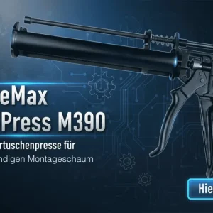 ForgeMax Duo-Press M390 - Kaksoispatruunapuristin lämmönkestävälle kokoonpanovaahdolle