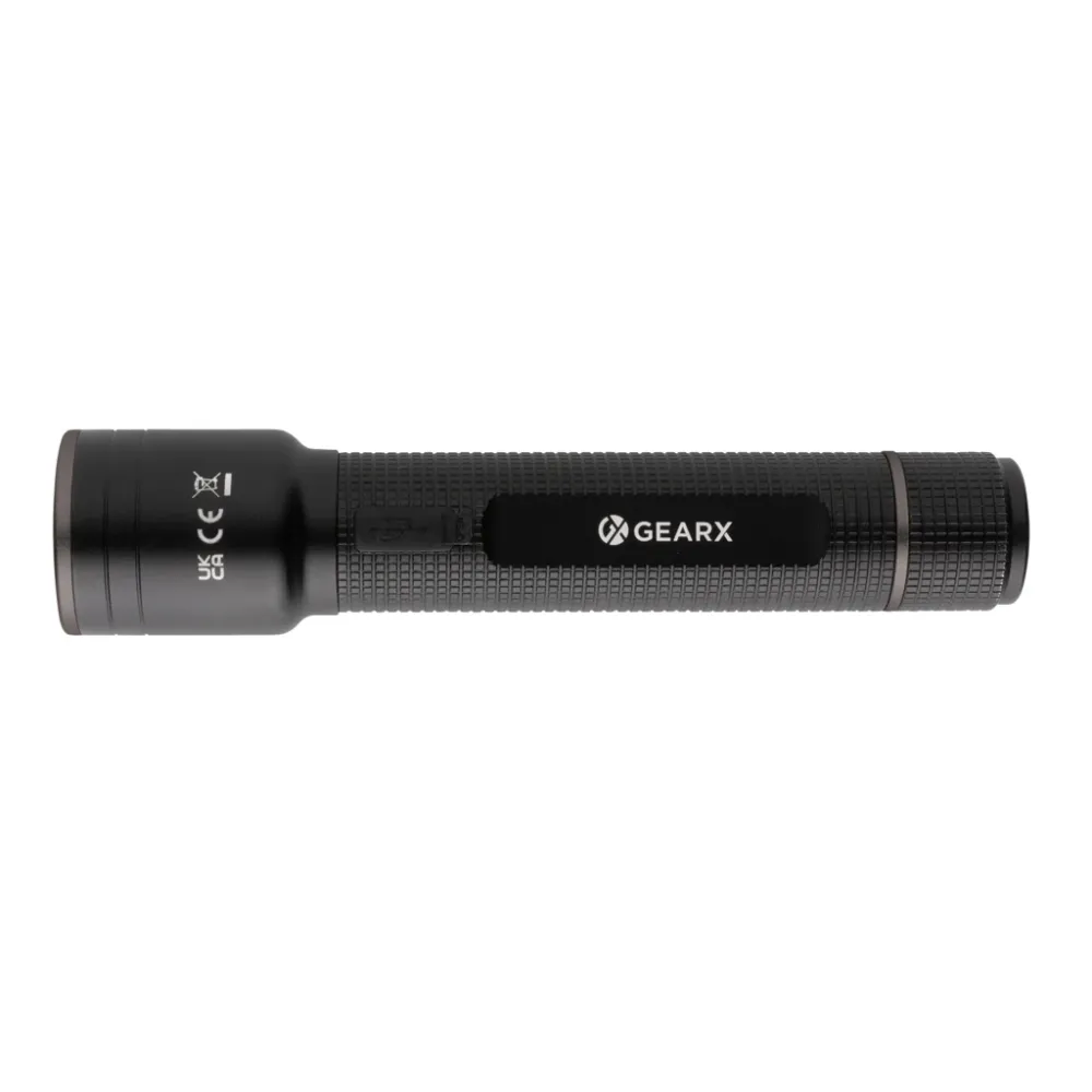 Gear X iso USB-uudelleenladattava taskulamppu