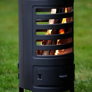 Gussisen Fire -pylväs tuhkalaatikon puutarha- ja terassille (61cm)