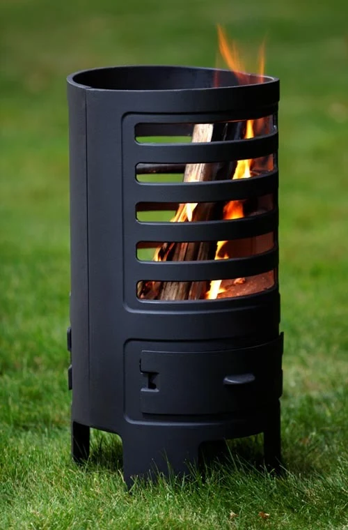 Gussisen Fire -pylväs tuhkalaatikon puutarha- ja terassille (61cm)