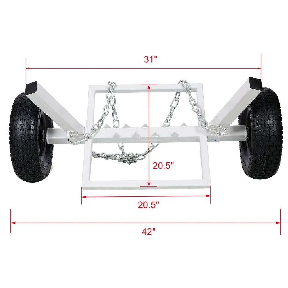 Heavy Duty Log Dolly Teline Valkoinen 1100 LBS Kapasiteetti