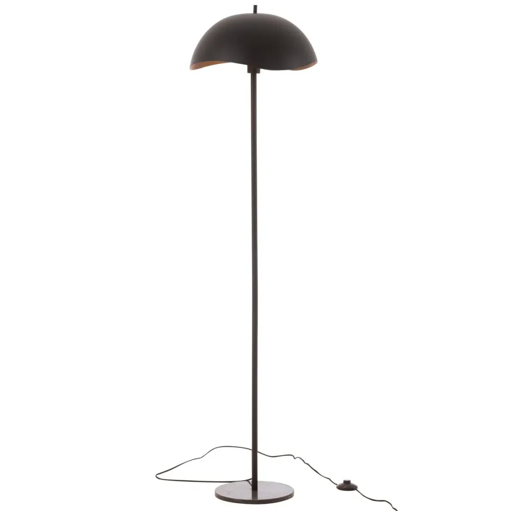J-Line Stehleuchte Metall/Marmor Schwarz