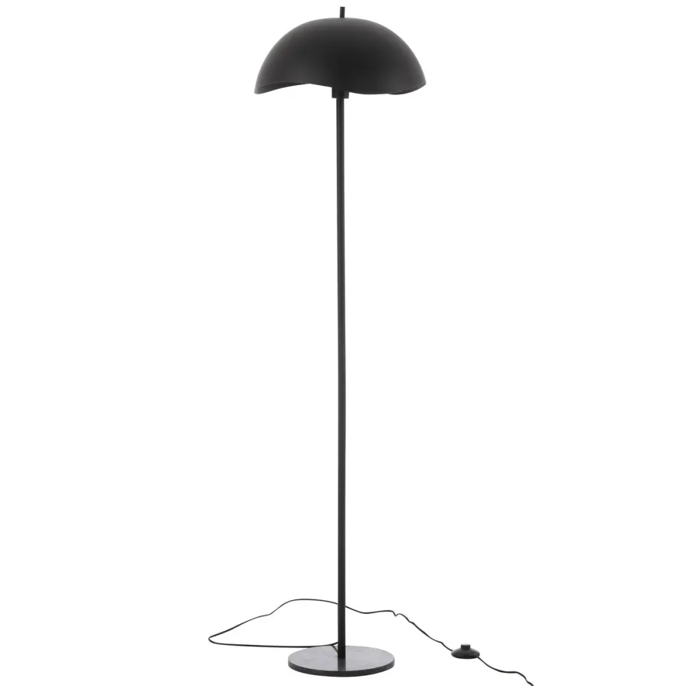 J-Line Stehleuchte Metall/Marmor Schwarz