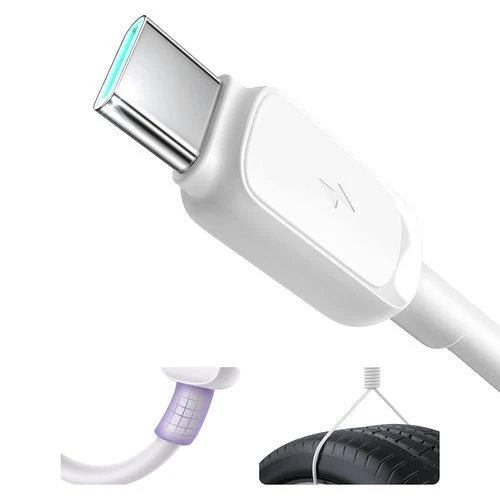 Joyroom-sarjan A14 kaapeli USB-/USB-C 3A 1,2 m - Valkoinen
