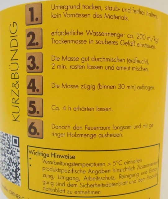 Palolaastin korjauslaasti 1 kg Chamottemillaa