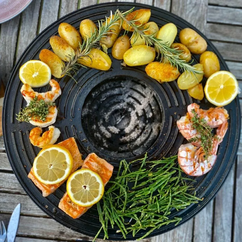 Pöytägrillitabletti-O terveellistä paahtamista, grillaamista, ruoanlaittoa