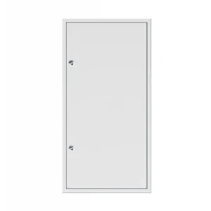 Revisio -ovi 40 x 80 muuraus savupiipun läpän edessä