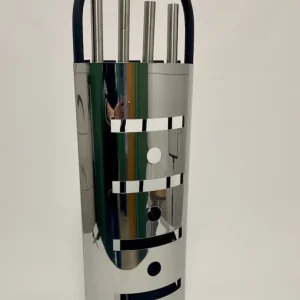 Takkatyökalusetti 4-osainen Musta + kiiltävä ruostumaton teräs 68cm