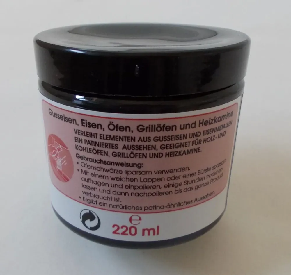 Uunin musta musta tahna lämmönkestävä 220 ml tölkki