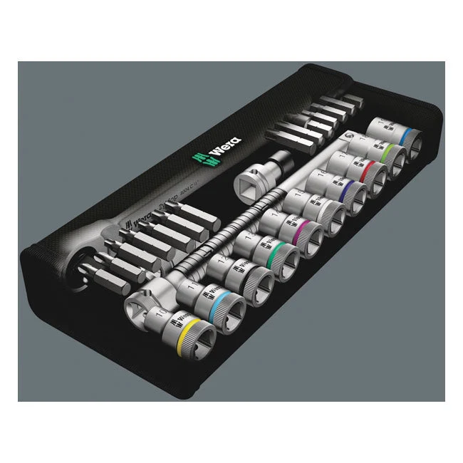 Wera Zyklop Metal Ratchet Switch Kit 1/2" Drive 28-osainen metriset koot 28 kpl