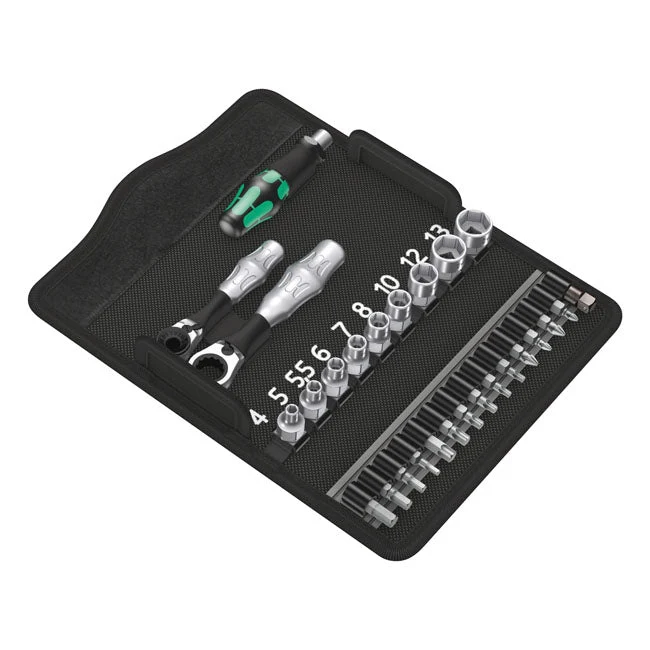 Wera Zyklop räikkäsarja Kraftform Mini 2 1/4" Drive 27-osainen metriset koot