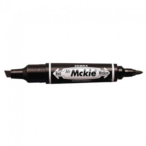ZEBRA HI-MCKIE PERMANENT MARKER 2-PÄINEN MUSTA 10kpl