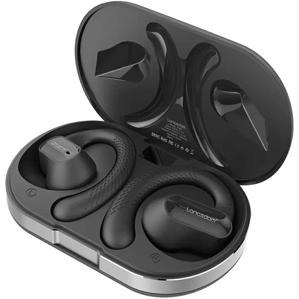 LANGSDOM TS05 Bluetooth -korvakuulokkeet mikrofonilla ja korvan taakse kiinnitettävällä kehikolla