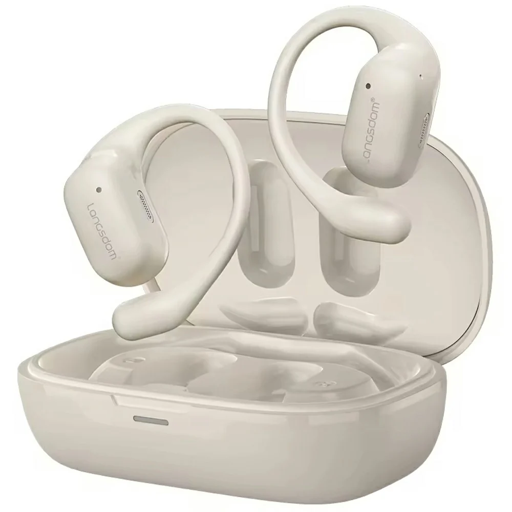 LANGSDOM TS17 langattomat korvakuulokkeet BT korvakoukulla avoimet vedenpitävät (beige)