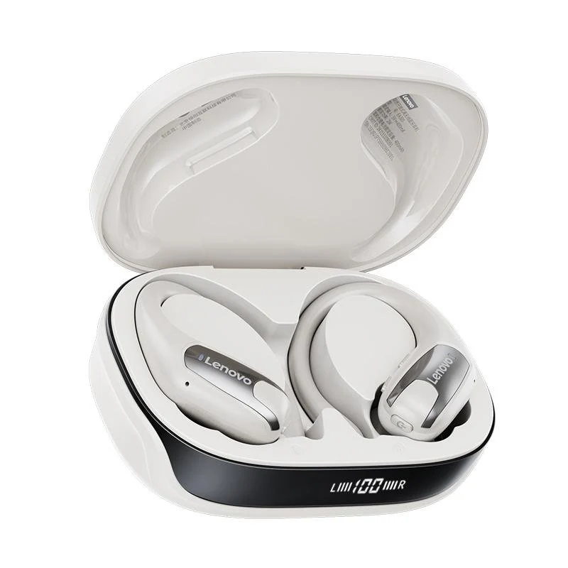 Lenovo EA305 langattomat TWS Bluetooth-kuulokkeet digitaalinäytöllä (valkoinen)