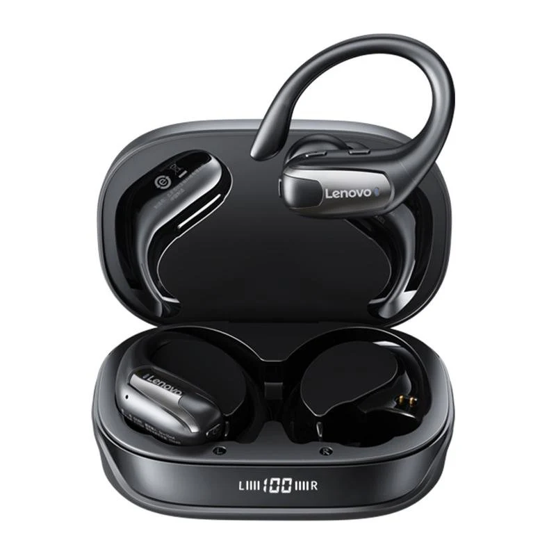 Lenovo EA305 TWS Bluetooth -kuulokkeet digitaalisen näytön kanssa (musta)