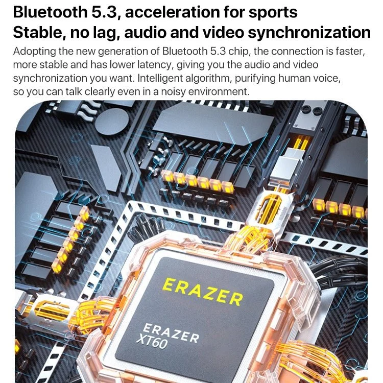 Lenovo Erazer XT60 Pro urheilukuulokkeet korvan taakse Bluetooth 5.3 (valkoinen)