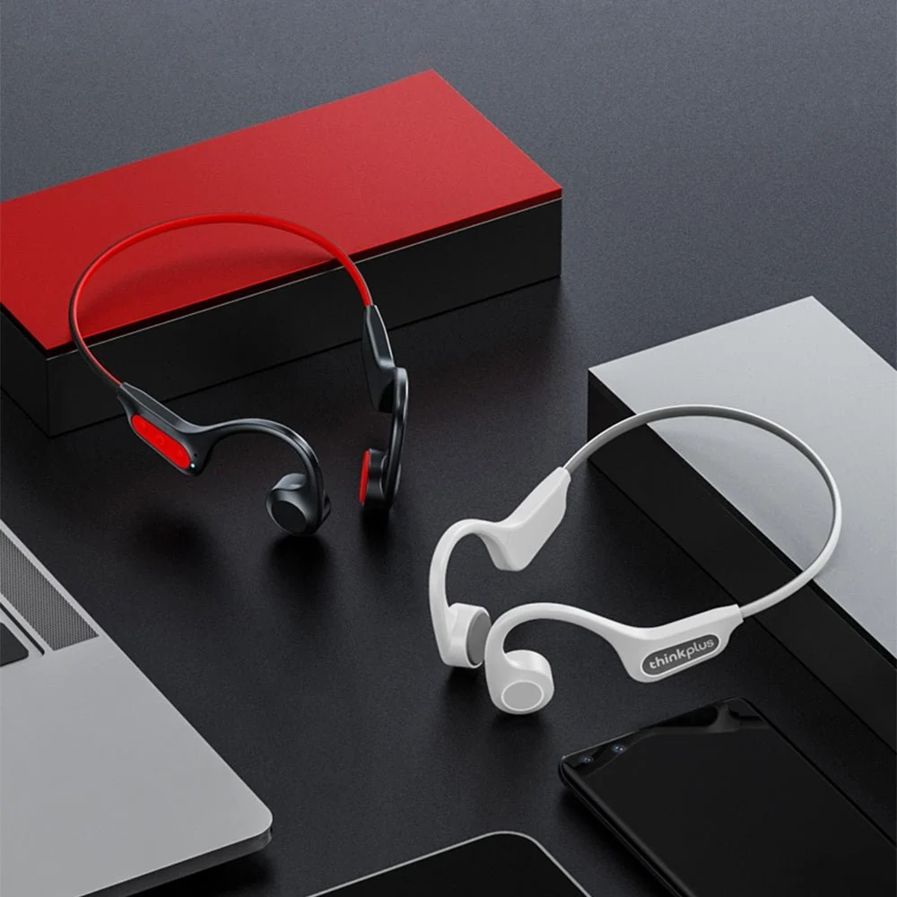 Lenovo X3 Pro luukonduktiokuulokkeet Bluetooth 5.3 mikrofonilla (musta)