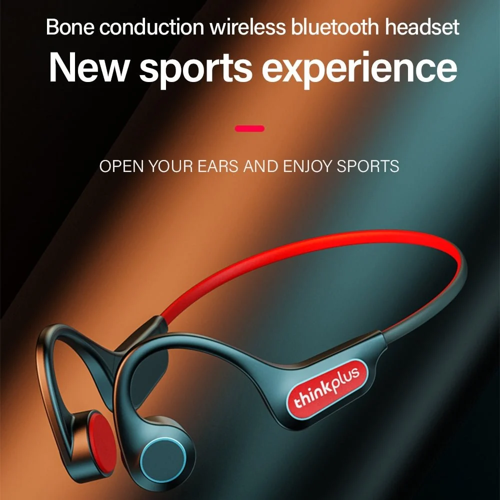 Lenovo X3 Pro luukonduktiokuulokkeet Bluetooth 5.3 mikrofonilla (musta)
