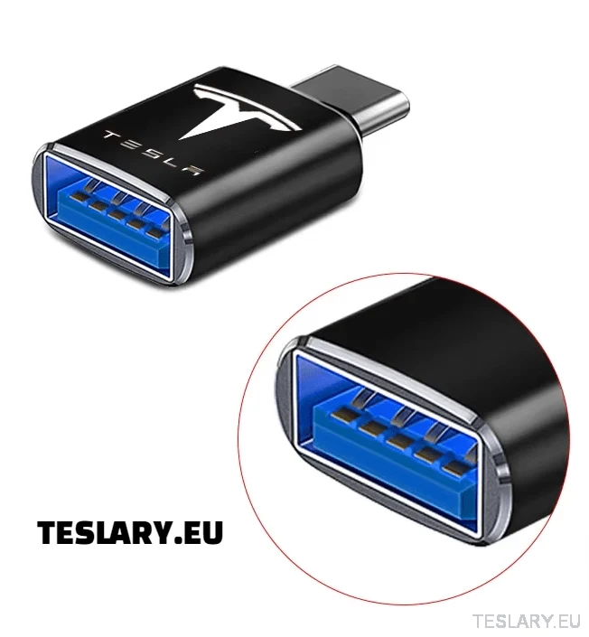 Tesla USB -tyypin C USB -sovitin mallin 3 Y S X -logolle