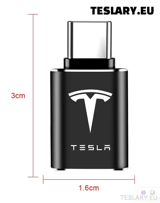 Tesla USB -tyypin C USB -sovitin mallin 3 Y S X -logolle