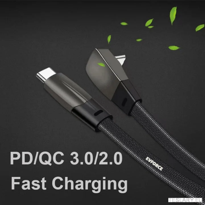 USB C - USB C: n kyynärpään nopea latauskaapeli Tesla/BYD/EV: lle nopea lataus Tesla y/3/s/x/3+