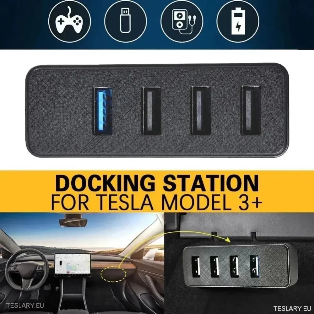 Tesla 3 Highland Glove Box -telakointiasema 4 -satamat