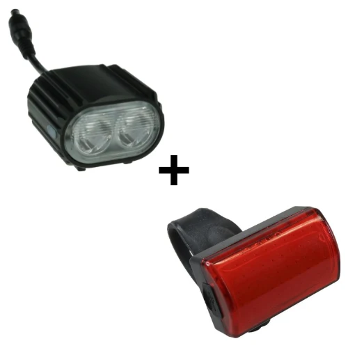 Halo GAMMA E-Bike 1600lm Etuvalo + Halo Omega 100lm USB-ladattava Takavalo
