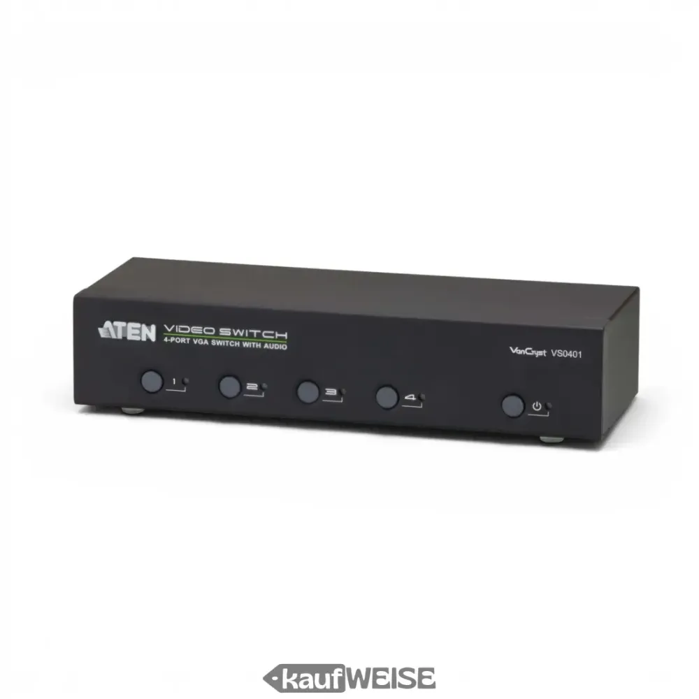 ATEN VS0401 4-porttinen VGA-jakaja äänellä ja RS-232:lla