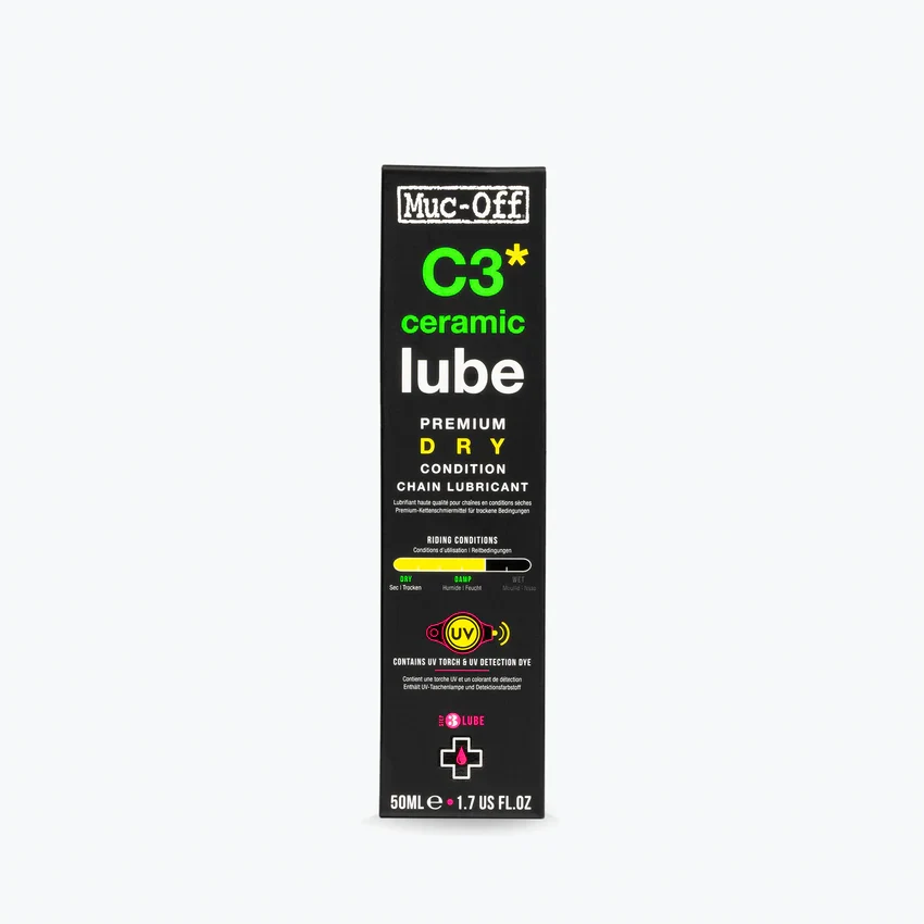 MUC-OFF C3 DRY CERAMIC LUBE Ketjun voiteluaine kuiviin olosuhteisiin (50 ml)