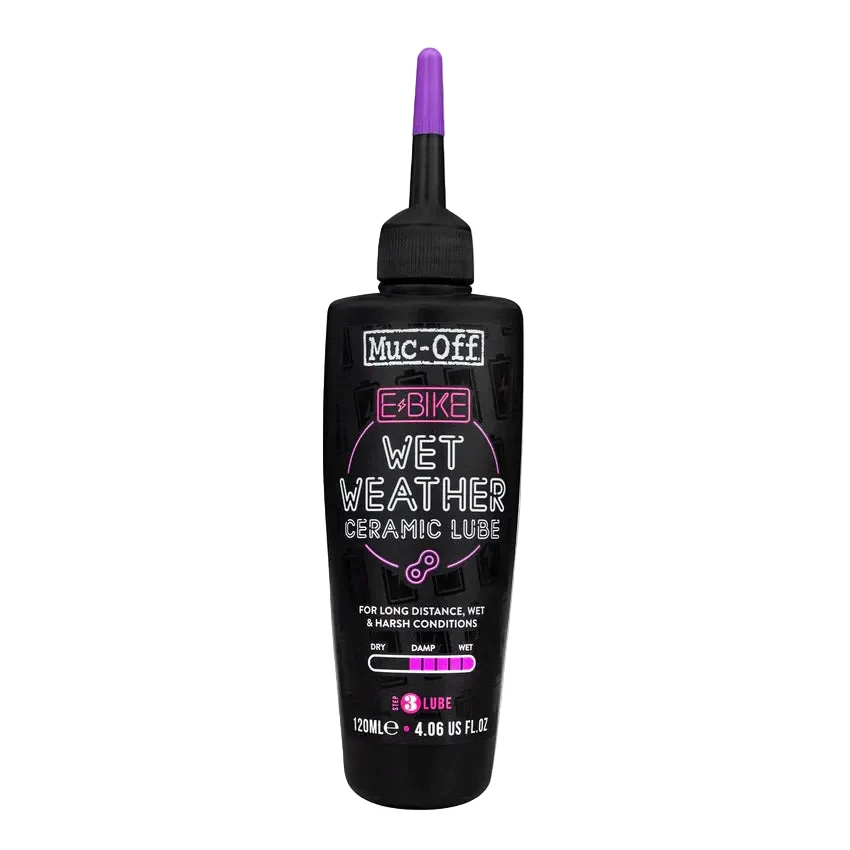 MUC-OFF E-BIKE WET WEATHER Märkä ketjuöljy (120 ml)