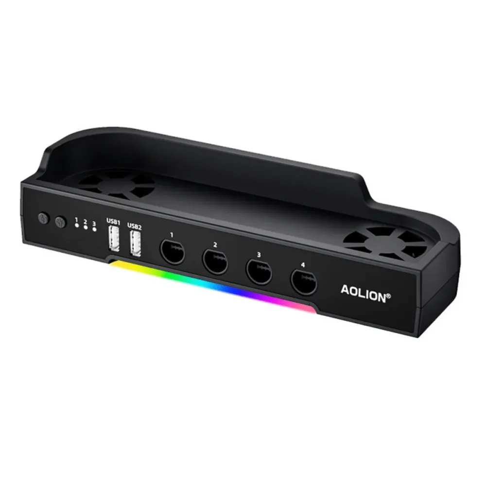 RGB-valaistu jäähdytysalusta, keskus ja pidike Nintendo Switch 2:lle