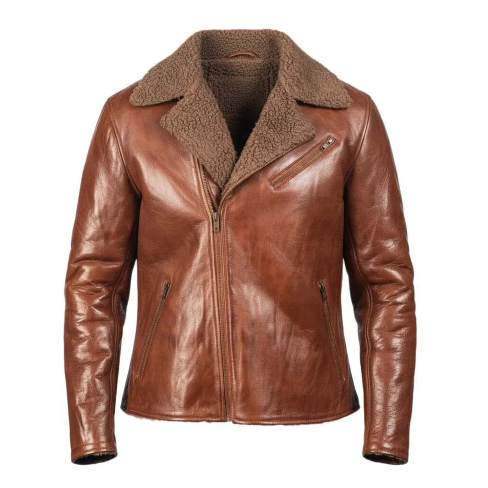 Alberto Shearlingin taupe nahkatakki S