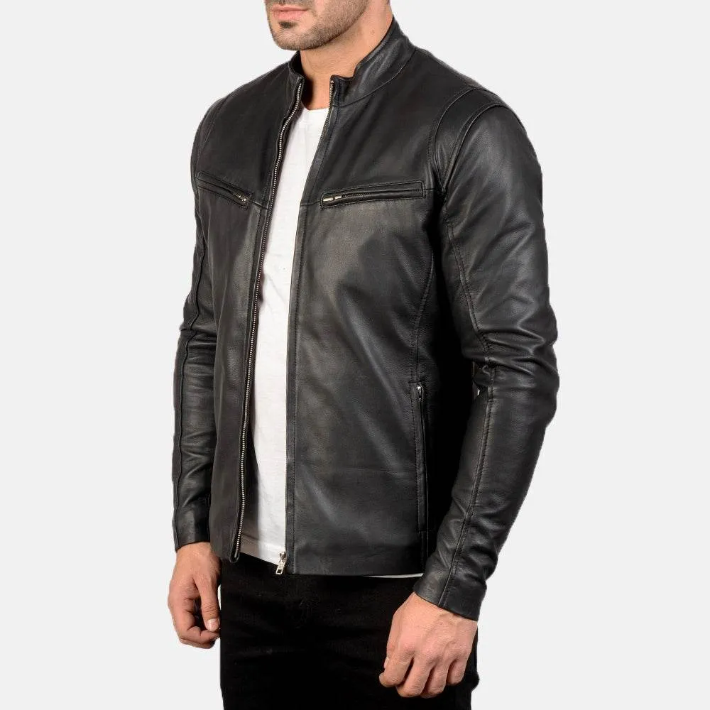 Smart Health Ionic musta nahkatakki S