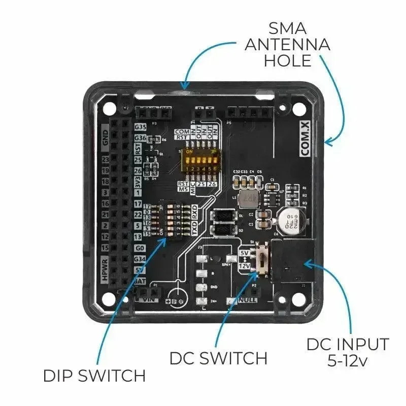 M5stack COM.Zigbee-moduuli antennilla