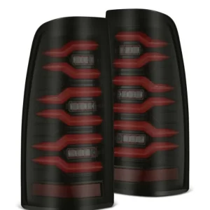 AlphaRex 99-06 Chevrolet Silverado/99-06 GMC Sierra LUXX-Series LED Tail Lights - Black/Red